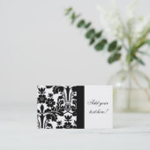Elegant  Damask Pattern Visitekaartje (Staand voorkant)