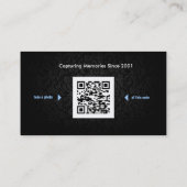 Elegant Damask Photogrpahy Visitekaartjes met QR (Achterkant)