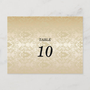 Elégant Damask Table Numéro Carte postale