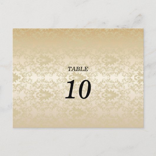 Elégant Damask Table Numéro Carte postale (Devant)