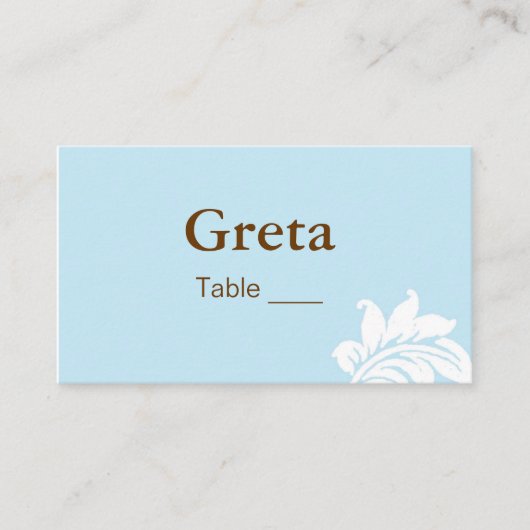 Elegant Damask Table Place Card Holders Plaatskaartje (Voorkant)