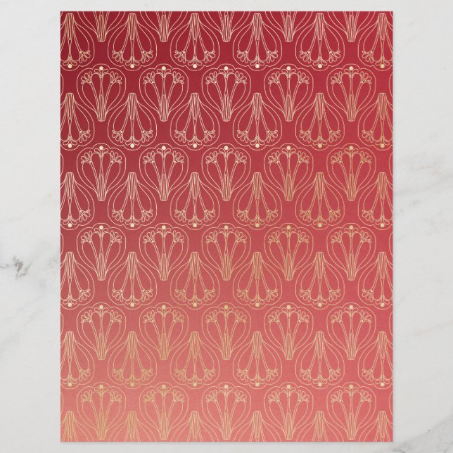 Elegant Damask Texture Scrapbook Paper (Voorkant)