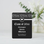 Elegant Damask Traditional/College Graduing Kaart (Staand voorkant)