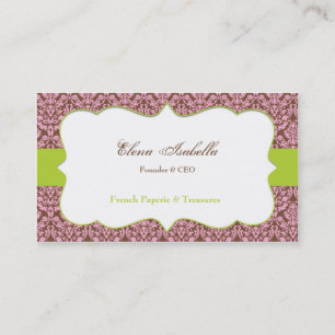 Elegant Damask Visitekaartje