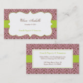 Elegant Damask Visitekaartje (Voorkant / Achterkant)