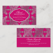 Elegant Damask Visitekaartjes (Voorkant / Achterkant)