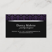 Elegant Damask Visitekaartjes (Achterkant)