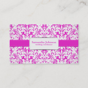 Elegant Damask Wedding Coordinator Visitekaartjes
