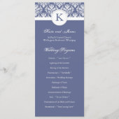 Elegant Damask Wedding Program Programma (Voorkant)