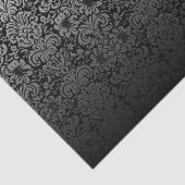 Elegant Damask (zwart en zilver) Tissuepapier (Detail)