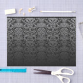 Elegant Damask (zwart en zilver) Tissuepapier (Craft)