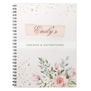 Elegant Dames in het meisje Diary Floral Pastel Pi Notitieboek