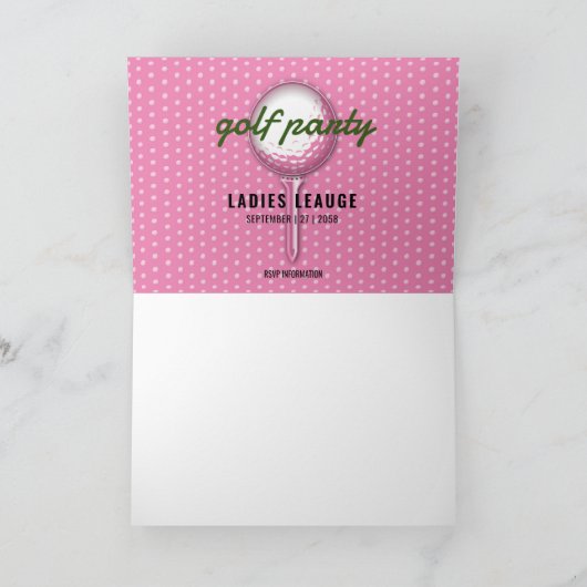 Elegant damesgolfpartyontwerp (Binnen)