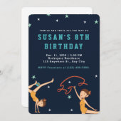 Elegant Dancer |Birthday Party Kaart (Voorkant / Achterkant)