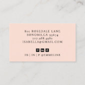 Elegant Dancer Carte de visite photo professionnel (Dos)