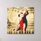 Elegant Dancers op vel muziek Canvas Afdruk (Voorkant)