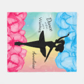 Elegant Dancing Ballerina Fleece Deken (Voorkant (Horizontaal))