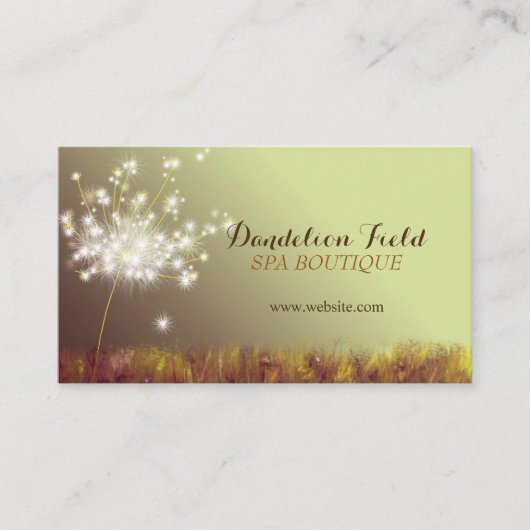 Elegant Dandelions Business Appointment Card Afsprakenkaartje (Voorkant)