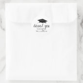 Elegant Dank je Afstuderen Envelope Seal Ronde Sticker (Tas)