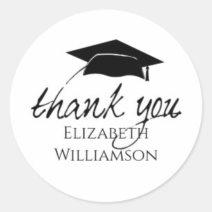 Elegant Dank je Afstuderen Envelope Seal Ronde Sticker