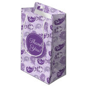 Elegant Dank je Lavender Paars Klein Cadeauzakje (Voorkant Gekanteld)