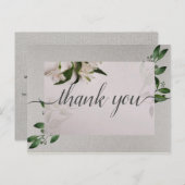 Elegant Dank u Briefkaart (Voorkant / Achterkant)