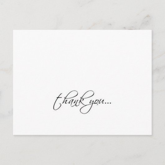 Elegant Dank u briefkaart (horizontaal) (Voorkant)