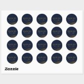 Elegant dank u bruiloft gunst ronde sticker (Vel)