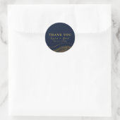 Elegant dank u bruiloft gunst ronde sticker (Tas)