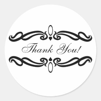 Elegant dank u bruiloft ronde Stickers