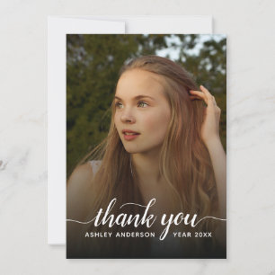 Elegant Dank u de Foto van het Afstuderen van het  Bedankkaart