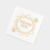 Elegant Dank u Geometrische Patroon & Rozen Folie Servetten (Links)