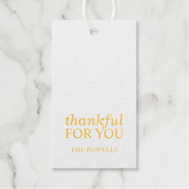 Elegant dank u goud cadeaulabels