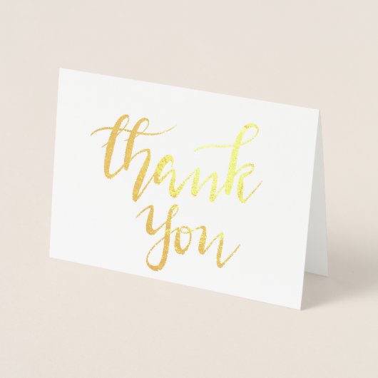 Elegant Dank u handgeschreven bruiloft voor script Folie Kaarten (Voorkant)