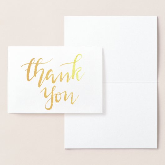 Elegant Dank u handgeschreven bruiloft voor script Folie Kaarten (Display)