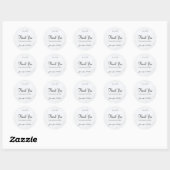 Elegant dank u handschrift tekst marmeren Sjabloon Ronde Sticker (Vel)