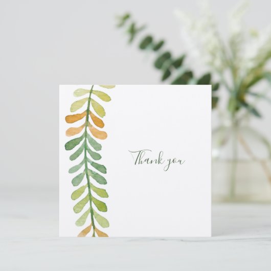 Elegant "Dank u" met de groene leder, groot, aange Kaart (Staand voorkant)