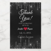 Elegant Dank u Mini Wijnfles Label Wijn Etiket (Enkel label)