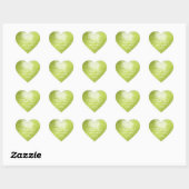 Elegant Dank u Modern Hearts Green Hart Sticker (Vel)