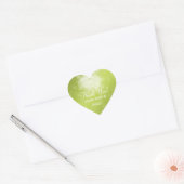Elegant Dank u Modern Hearts Green Hart Sticker (Envelop)