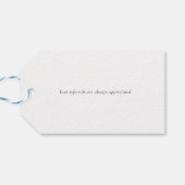 Elegant dank u modern script Roos Gold Business Cadeaulabel (Achterkant Horizontaal)