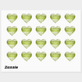 Elegant Dank u Paisley Patroon Lime Green Hart Sticker (Vel)