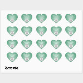 Elegant Dank u Royal Crown Mint Green Hart Sticker (Vel)