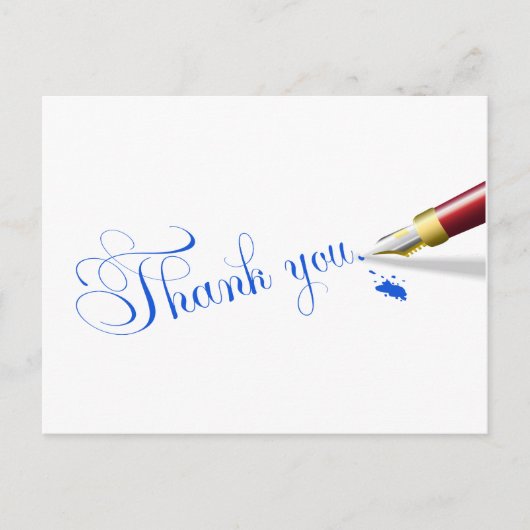 Elegant Dank U Script Briefkaart (Voorkant)