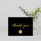 Elegant Dank u voor het Manuscript BedrijfsAangepa Folie Uitnodiging Briefkaart (Staand Voorkant)