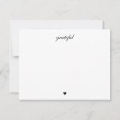 Elegant dankbaar hartsscript oud geld bedankkaart (Voorkant)