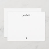 Elegant dankbaar hartsscript oud geld bedankkaart (Voorkant / Achterkant)