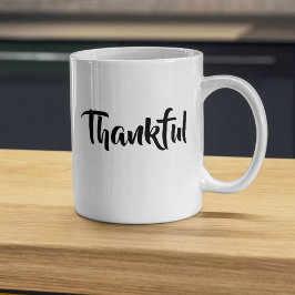Elegant Dankbaar Script familie Thanksgiving Gift Koffiemok