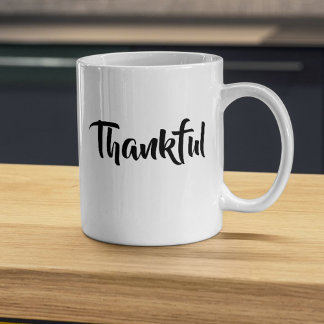 Elegant Dankbaar Script familie Thanksgiving Gift Koffiemok