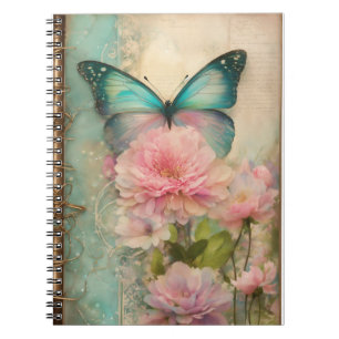 Elegant dankbaarheidsdagboek met bloemenboeket notitieboek